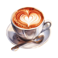AI generated Caffeine Affection Valentine Love Coffee - A Festive Blend for Your Love Celebration png