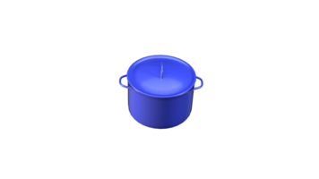 Blue Glossy Pot png