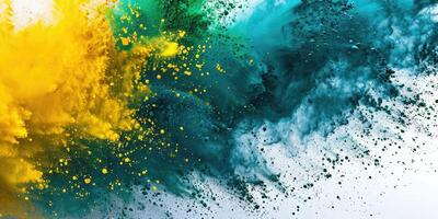 AI generated A close up of a colorful explosion photo
