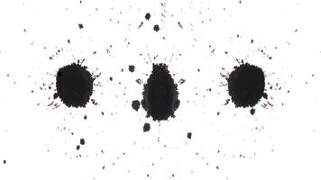 Abstract organically captured ink drops isolated on white background. Perfect fit for transition or other motion graphics elements video