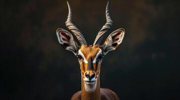 AI generated Antelope portrait in nature photo