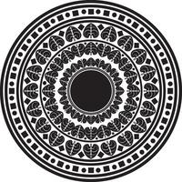 Black Mandala Ornament Vector