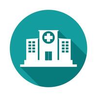 Hospital icon isolated on white background vector