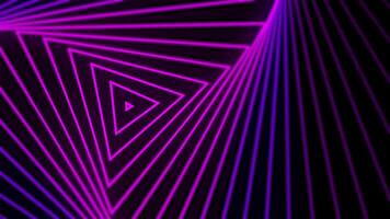 Pink triangle lines tech futuristic spin rotation motion effect loop background video