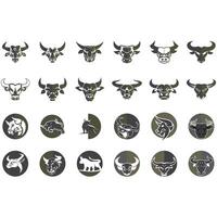 collection of cow logos vector