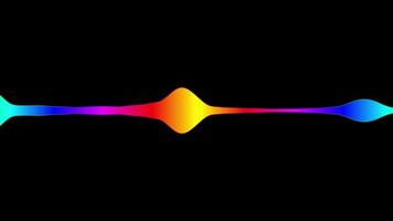 Gradient Linie glühend Musik- Equalizer schlagen Animation video