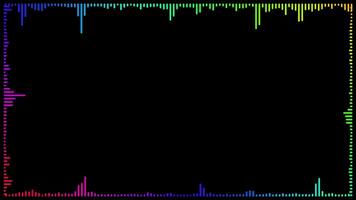 Gradient frame glowing music equalizer beat animation video