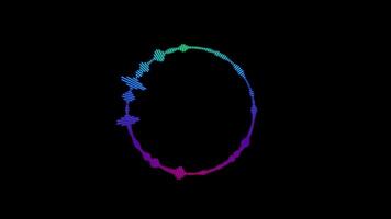 Gradient circular glowing music equalizer beat animation video
