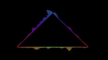 Gradient triangle glowing music equalizer beat animation video