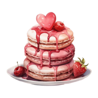 AI generated Savor Love Valentine Dessert - A Festive Treat to Sweeten Your Love Celebration png