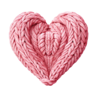 ai generiert gemütlich Liebe Valentinstag stricken Herz - - handgemacht Wärme zum herzlich Feierlichkeiten png