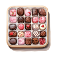 AI generated Luxurious Valentine Chocolate Box png