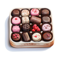 AI generated Luxurious Valentine Chocolate Box png