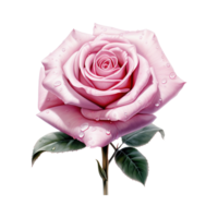 AI generated Symbol of Love Valentine Pink Rose - A Fragrant Gesture for Your Special Valentine png