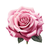 AI generated Symbol of Love Valentine Pink Rose - A Fragrant Gesture for Your Special Valentine png