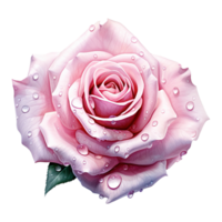 AI generated Symbol of Love Valentine Pink Rose - A Fragrant Gesture for Your Special Valentine png