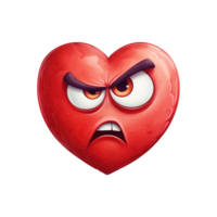 ai généré sensible l'amour Valentin cœur emoji - une de fête numérique expression pour votre la Saint-Valentin journée png