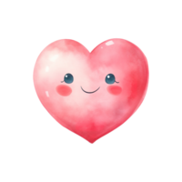 ai gegenereerd emotioneel liefde Valentijn hart emoji - een feestelijk digitaal uitdrukking voor uw Valentijnsdag dag png