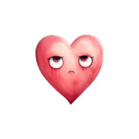 AI generated Emotive Love Valentine Heart Emoji - A Festive Digital Expression for Your Valentine's Day png