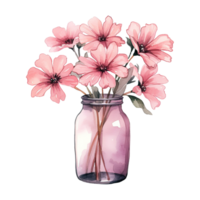 ai generato floreale eleganza San Valentino fiore su vaso - un' bellissimo preparativi per romantico celebrazioni png