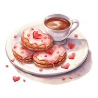 ai gegenereerd Valentijn koekjes voor een zoet viering van liefde png