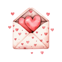 ai généré Express l'amour dans style avec une la Saint-Valentin enveloppe - délicat et significatif pour de fête occasions png