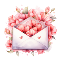 AI generated Express Love in Style with a Valentine's Envelope - Delicate and Meaningful for Festive Occasions png