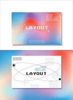 Abstract background, gradient cover layout, creative template design vector