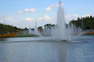 Beautiful fountain in Suan Luang Rama 9 photo