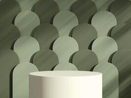 3d display product minimal scene with geometric podium platform. Cylinder background 3d rendering with podium. stand for cosmetic products. photo
