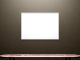 Mockup poster frame in modern interior background photo