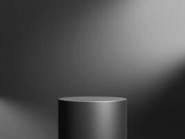 3d display product minimal scene with geometric podium platform. cylinder background 3d rendering with podium. stand for cosmetic products. Stage showcase on pedestal photo