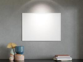 Mockup poster frame in modern interior background photo