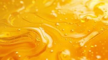 AI generated Golden Honey Bubbles, Organic Sweetness Close Up photo