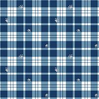 Vector Seamless Lines with paw prints pattern abstract on isolated background. Grid paper used for notes or decoration. French style seamless pattern texture for shirts, plaid, tablecloths, clothes