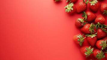 AI generated Strawberries Galore, Vivid Red Display photo