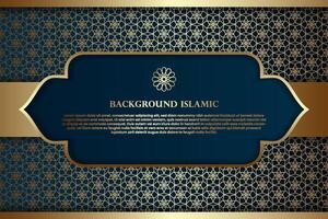 Islamic or Arabic background. luxury gold pattern color and dark color. can be used as an additional element of Islamic theme design vector