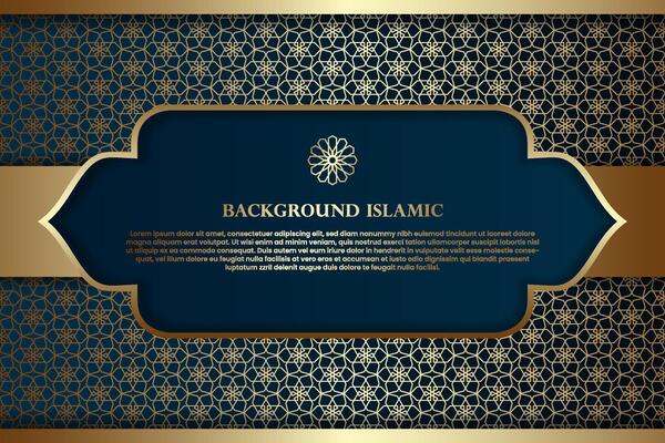 Islamic or Arabic background. luxury gold pattern color and dark color. can be used as an additional element of Islamic theme design