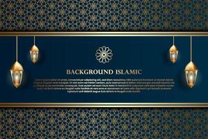 Islamic or Arabic background. luxury gold pattern color and dark color. can be used as an additional element of Islamic theme design vector