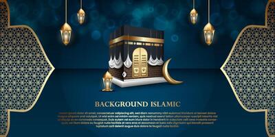 Islamic or Arabic background. luxury gold pattern color and dark color. can be used as an additional element of Islamic theme design vector