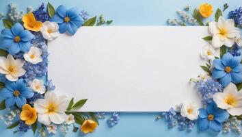 AI generated Floral Background Design With blank space photo