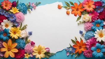 AI generated Floral Background Design With blank space photo