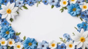 AI generated Floral Background Design With blank space photo