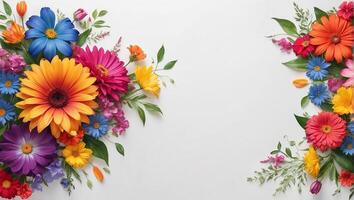 AI generated Floral Background Design With blank space photo