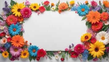 AI generated Floral Background Design With blank space photo