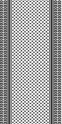Palestine scarf pattern handdrawn in flat vector design. Illustration concept. Geometrical.