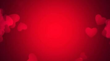 valentines dag skinande bakgrund animering romantisk hjärta lyx och elegant video