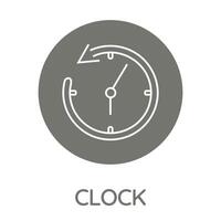 Watch. Vector linear icon on background.