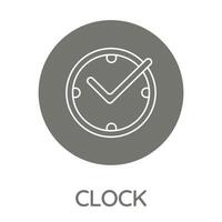 Watch. Vector linear icon on background.