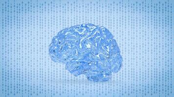 el cerebro en digital antecedentes para máquina aprendizaje o ai concepto 3d representación. foto